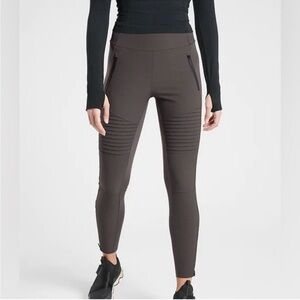 Athleta Headlands Hybrid Moto Tight Color Arbor Olive